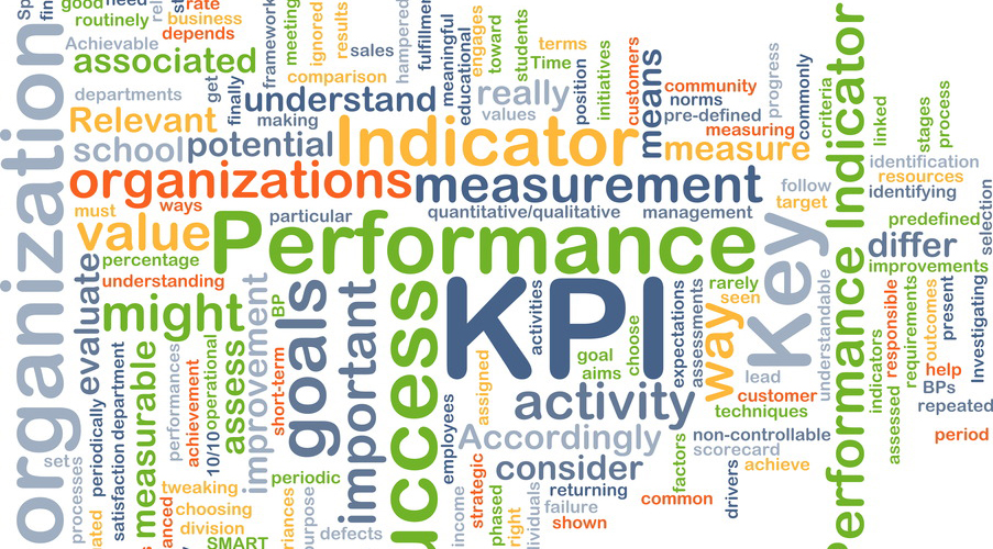 KPI wordcloud concept illustration